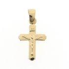 Image 1 of Gold pendant of cross with corpus | INRI