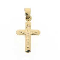 Gold pendant of cross with corpus | INRI