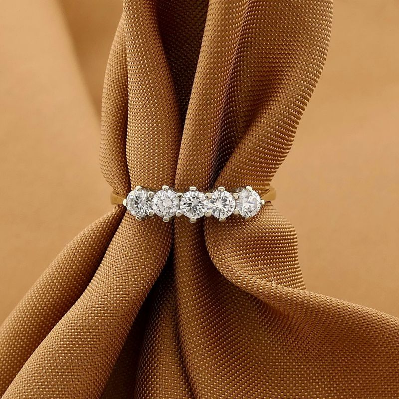 Image 2 of Gold Ring with Diamonds; 0.55 ct.