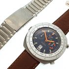 Image 17 of Heuer Calculator; Vintage chronograaf heren horloge