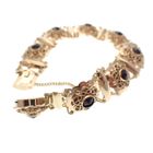 Image 5 of Vintage gold bracelet with garnet | 17 cm