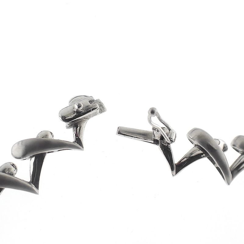 Image 9 of White gold matted fantasy link necklace