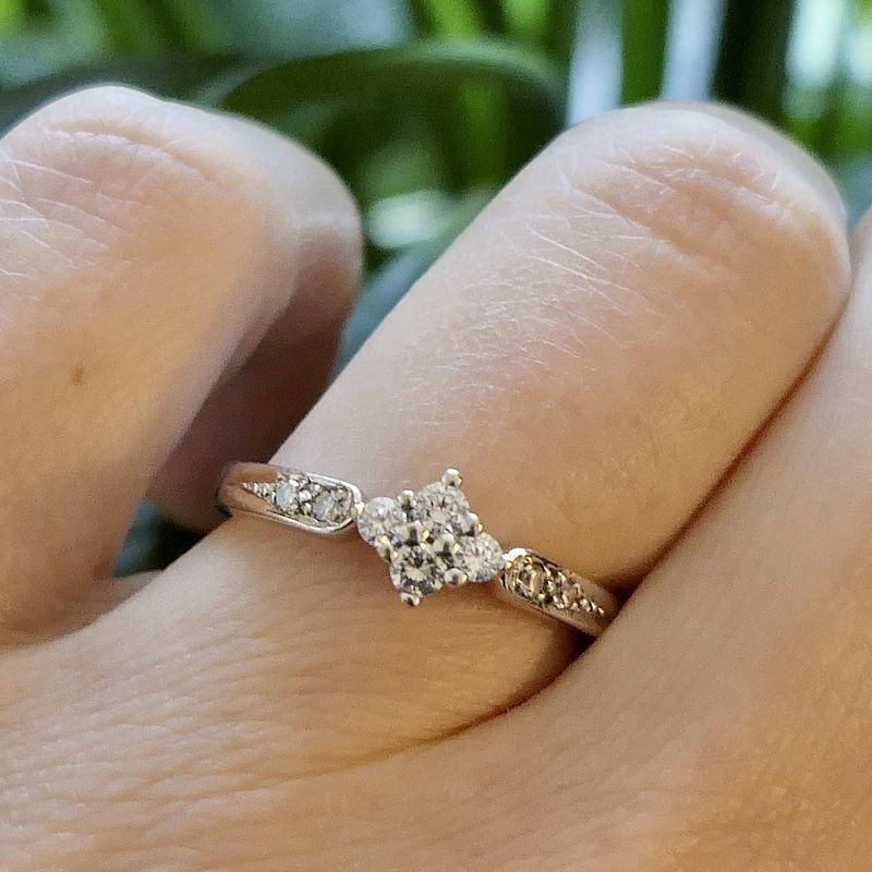 Image 10 of White gold ring with diamonds | 0.24 ct.