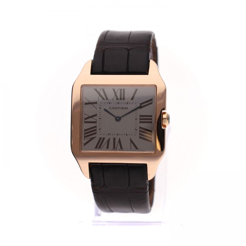 Afbeelding 9 van Cartier Santos Dumont 2650 W2006951; 18ct. Rosé Gouden Horloge
