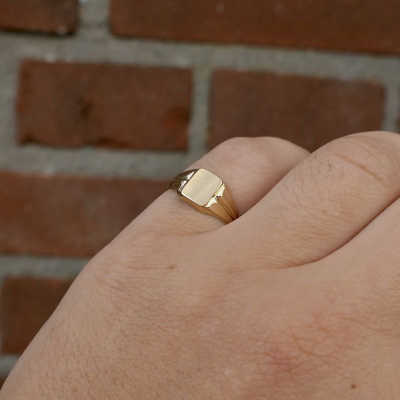 Image 10 of Vintage gold women's signet ring | pinky ring