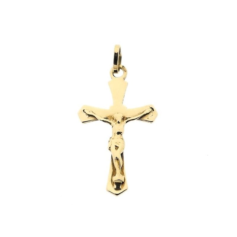 Image 1 of Gold pendant of a cross with corpus.