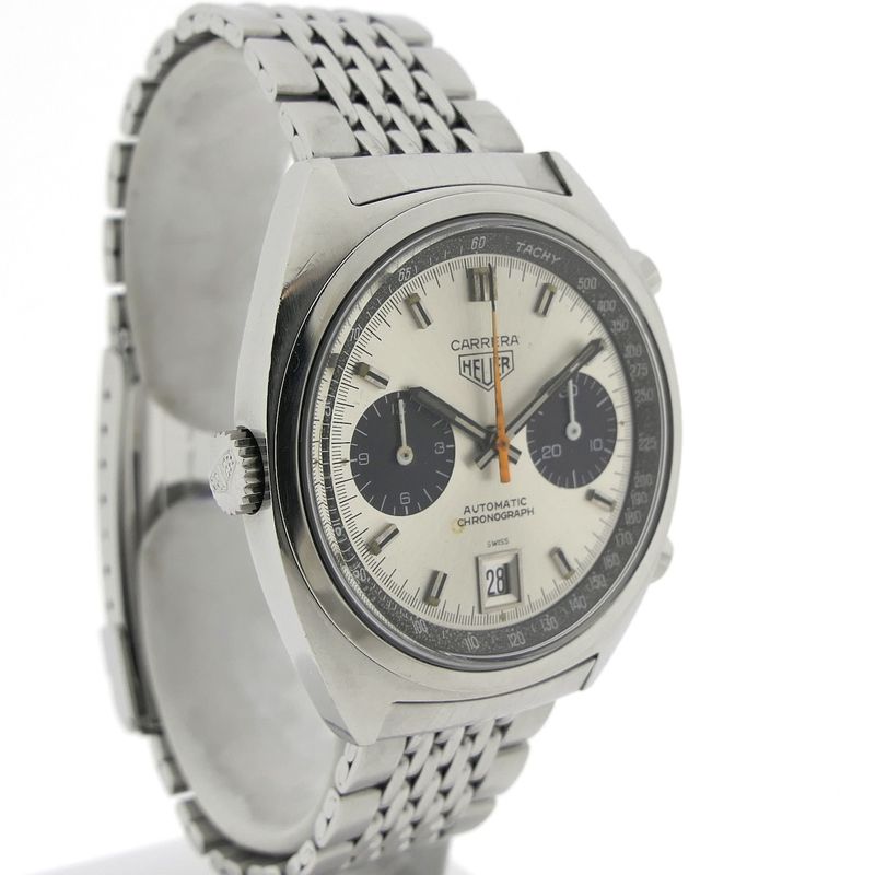 Image 3 of Heuer Carrera 1153; Vintage chronograaf heren horloge