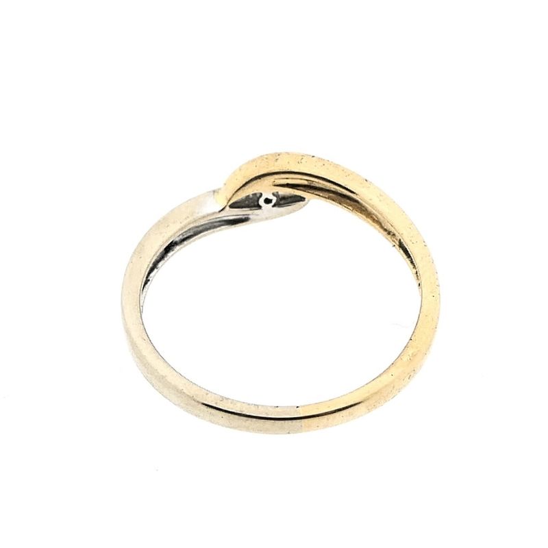 Image 6 of Jeunesse two-tone gold ring with diamond; 0.02 ct