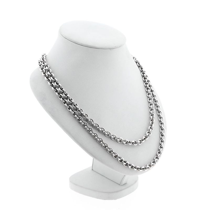 Image 3 of Solid Silver Cable Chain Necklace