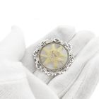 Image 8 of Silver brooch with dried edelweiss flower