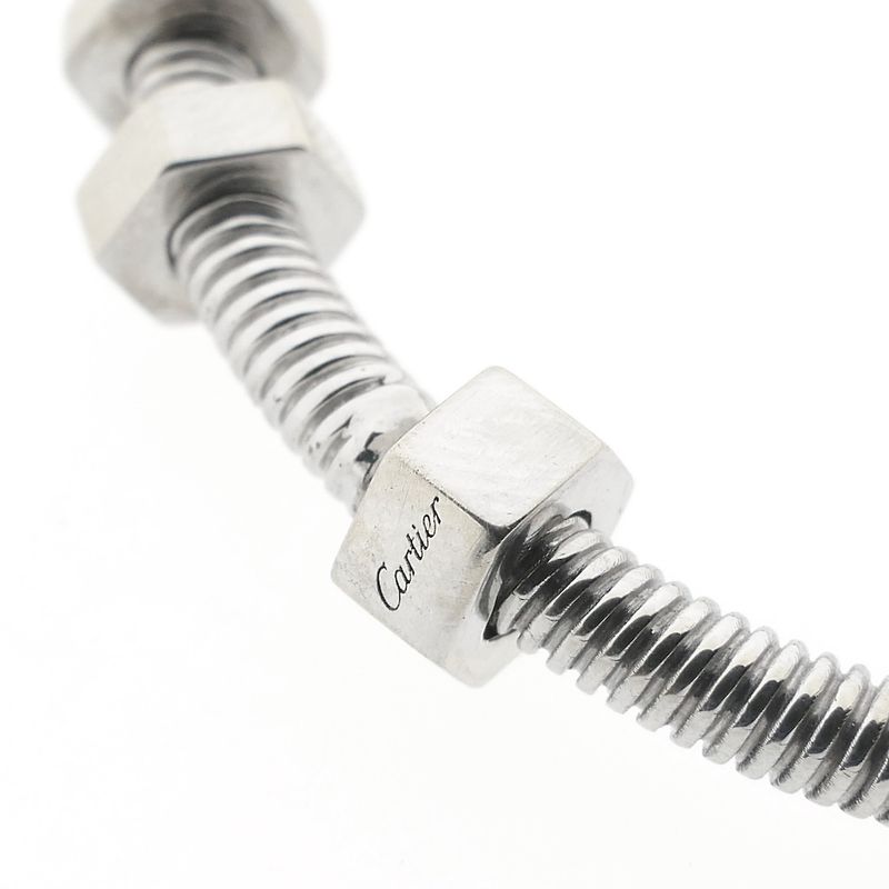 Image 7 of 18 ct. White gold Ecrou de Cartier bracelet; Cartier | Ø 67mm