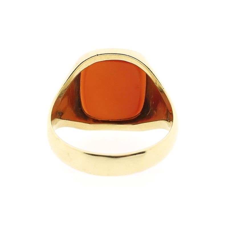 Image 6 of Gold signet ring with carnelian