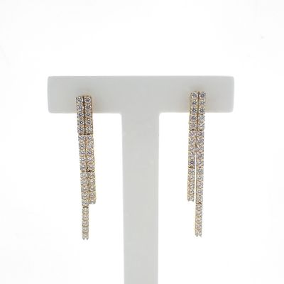 Image 1 of Gold stud earrings with zirconia