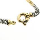 Image 6 of Two-tone gourmet link bracelet | 17 cm