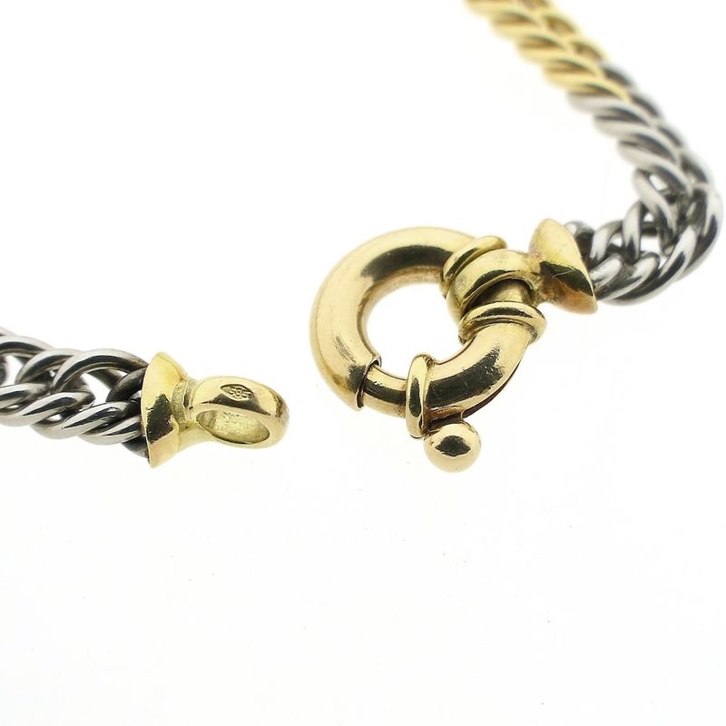 Image 6 of Two-tone gourmet link bracelet | 17 cm