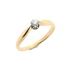 Image 1 of Rose gold solitaire ring with diamond | 0.22 ct.