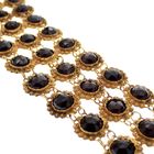 Image 5 of Antique gold bracelet with garnet stones.