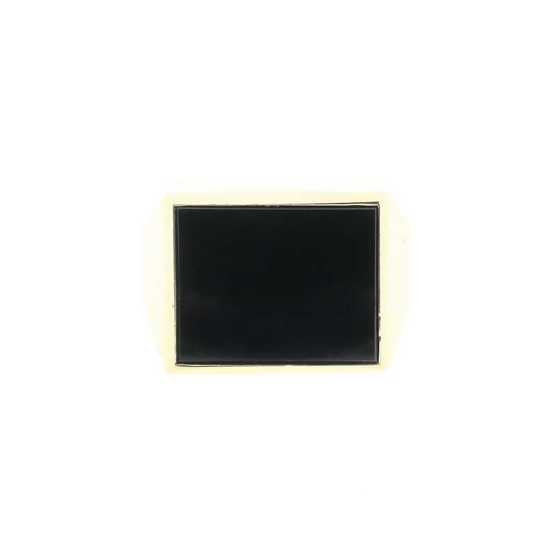 Image 2 of Gold men's signet ring with onyx