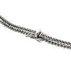Afbeelding 6 van Witgouden visgraat schakelcollier met smaragd en diamanten; 0,77 ct.