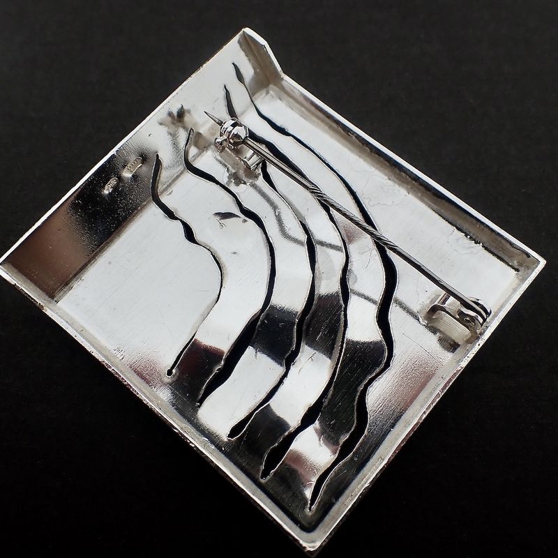 Image 6 of Silver large artistic brooch