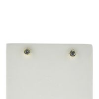 Gold stud earrings with aquamarine