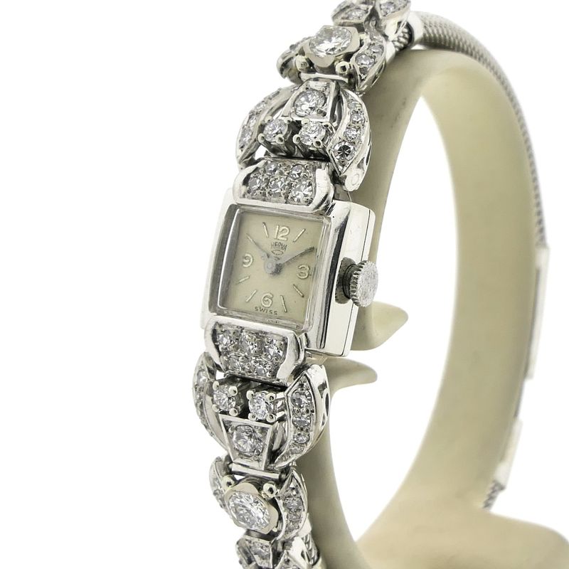 Image 2 of Herva Swiss Genève 'Cocktail Watch'; 14k. Gold ladies watch with diamonds