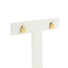 Image 3 of Bicolor gold stud earrings with zirconia