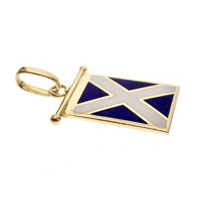 Image 2 of Gold pendant of the Scottish flag; Giove Pluvio