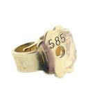 Image 5 of Gold stud earrings with round button