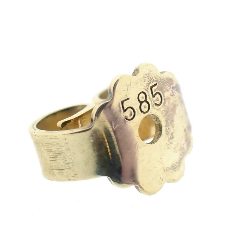 Image 5 of Gold stud earrings with round button