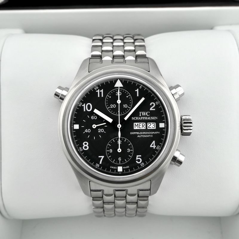 Image 18 of IWC Flieger 'Doppelchronograph' IW371319; Automatic men's watch with rattrapante chronograph