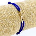 Image 6 of Forever Knots® Handmade Blue Satin Bracelet with Gold Link