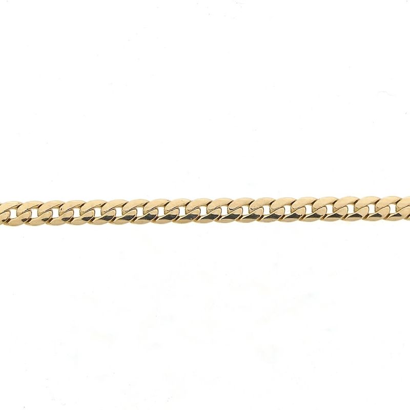 Image 8 of Gold flat gourmet link chain | 45.5 cm