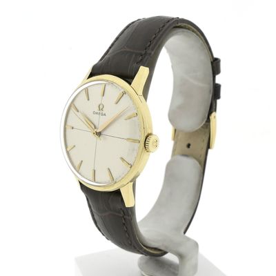 Image 2 of Omega Geneva 'Zephyr Dial' 14720 2; Vintage 18k gold watch