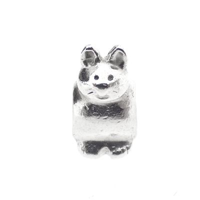 Image 1 of Pandora charm; Silver; Kitty Cat