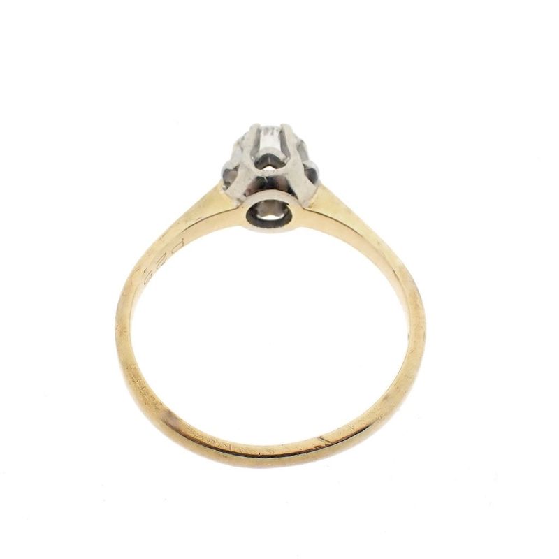 Image 5 of Two-tone gold solitaire ring with diamond | 0.25 ct.