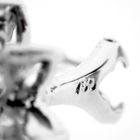 Image 7 of 18 carat white gold stud earrings with zirconia stones