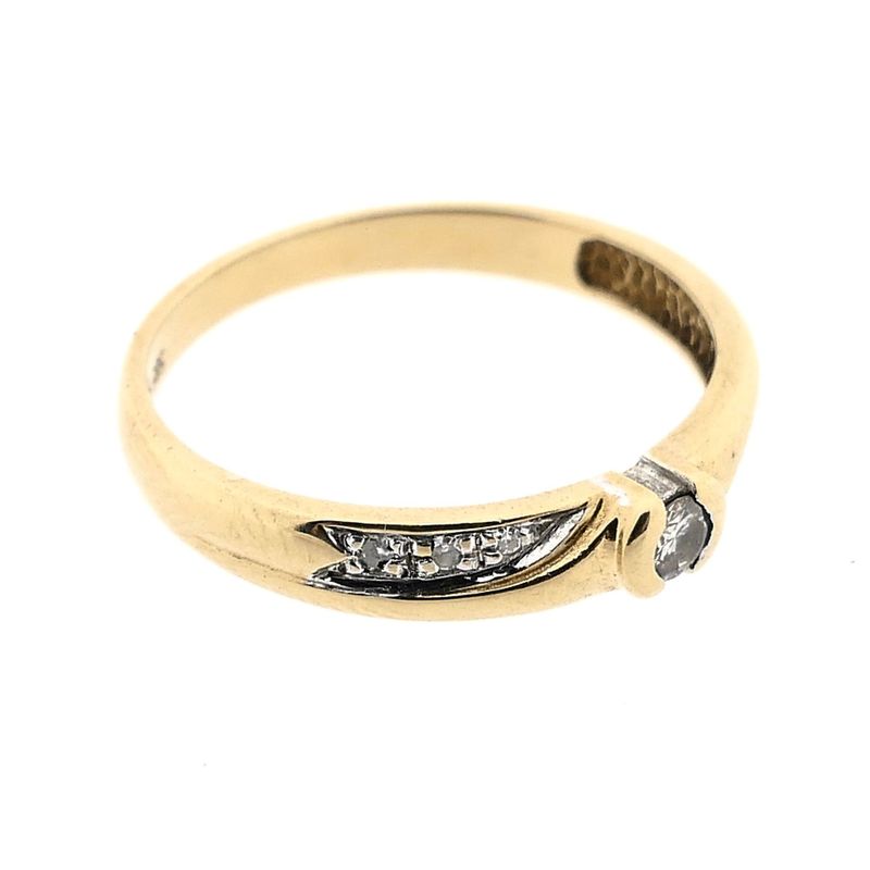 Image 7 of Yellow Gold Diamond Ring; 0.10 ct; 14 Karat; Size 17