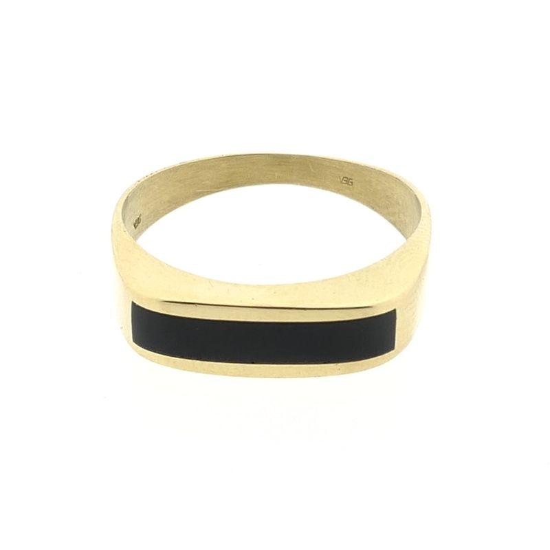 Image 7 of Gold ring with onyx | Men