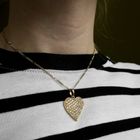 Image 9 of Gold pendant of a heart with zirconia