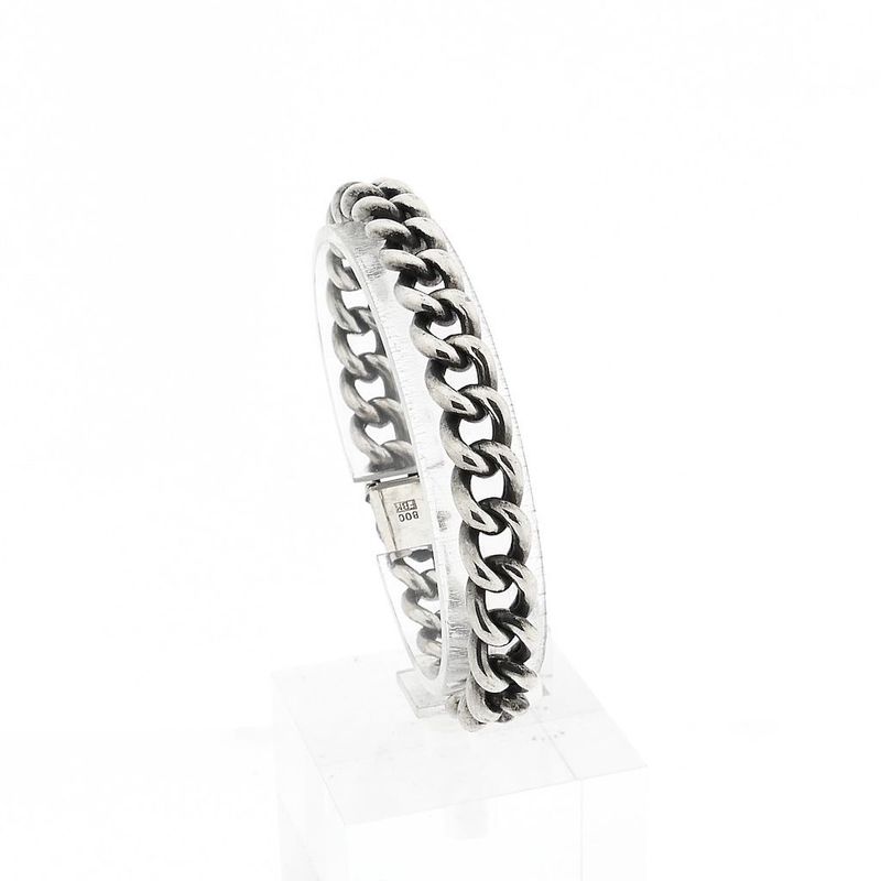 Image 1 of Silver Gourmet Chain Bracelet