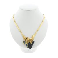 Gold Limited Edition Lapponia necklace with triplet opal and onyx