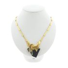 Image 7 of Gold Limited Edition Lapponia necklace with triplet opal and onyx