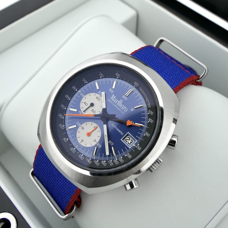 Image 17 of Marlboro World Championship Team 9801-72; Vintage Lemania 1341 chronograph men's watch