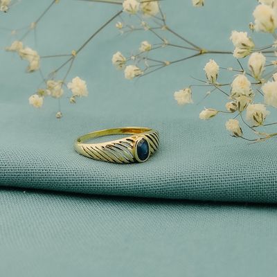 Gold ring with sapphire Image 2 of Gold ring with sapphire