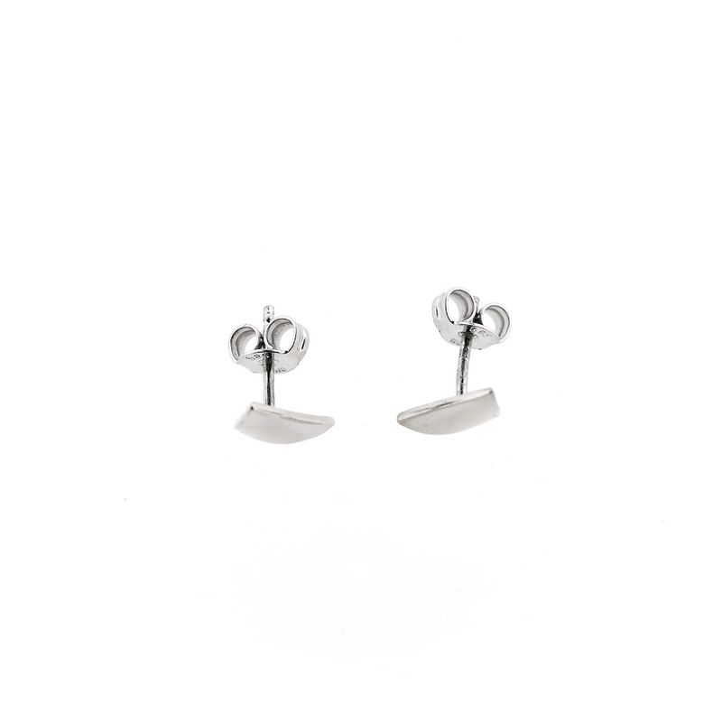 Image 7 of White gold triangle stud earrings