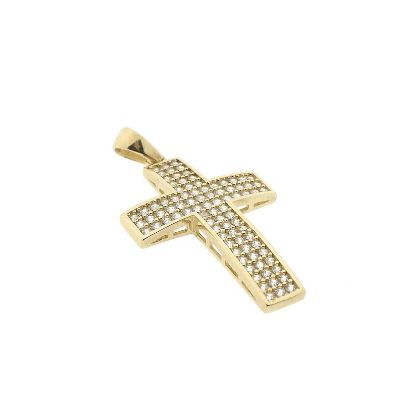 Image 3 of Gold cross with zirconia