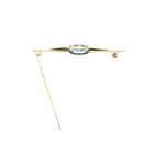 Image 6 of Gold brooch with blue topaz