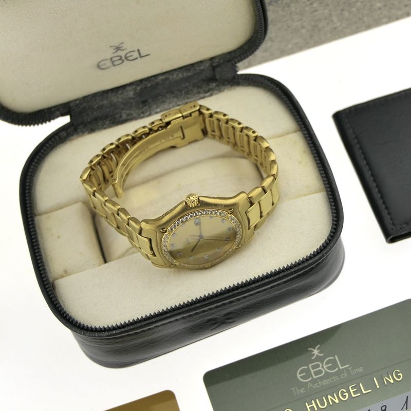 Image 16 of Ebel 1911 'Diamonds' 887911; 18k gold watch with diamonds