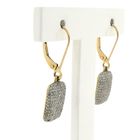 Image 3 of 9 crt. Bicolor stud earrings with diamond | 0.12 ct.